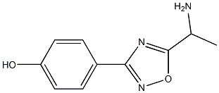 4-[5-(1-aminoethyl)-1,2,4-oxadiazol-3-yl]phenol Struktur