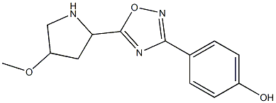 4-[5-(4-methoxypyrrolidin-2-yl)-1,2,4-oxadiazol-3-yl]phenol Struktur