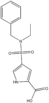 4-[benzyl(ethyl)sulfamoyl]-1H-pyrrole-2-carboxylic acid Struktur