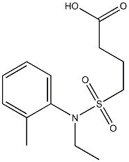 4-[ethyl(2-methylphenyl)sulfamoyl]butanoic acid Struktur