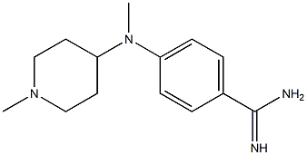 4-[methyl(1-methylpiperidin-4-yl)amino]benzene-1-carboximidamide Struktur