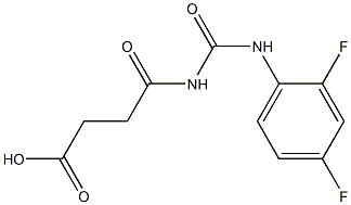 4-{[(2,4-difluorophenyl)carbamoyl]amino}-4-oxobutanoic acid Struktur