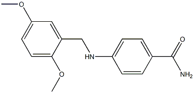 4-{[(2,5-dimethoxyphenyl)methyl]amino}benzamide Struktur