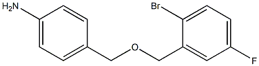 4-{[(2-bromo-5-fluorophenyl)methoxy]methyl}aniline Struktur