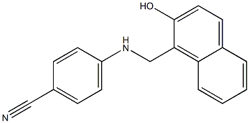 4-{[(2-hydroxynaphthalen-1-yl)methyl]amino}benzonitrile Struktur