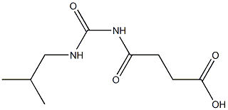 4-{[(2-methylpropyl)carbamoyl]amino}-4-oxobutanoic acid Struktur