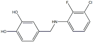 4-{[(3-chloro-2-fluorophenyl)amino]methyl}benzene-1,2-diol Struktur