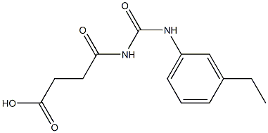 4-{[(3-ethylphenyl)carbamoyl]amino}-4-oxobutanoic acid Struktur