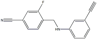 4-{[(3-ethynylphenyl)amino]methyl}-3-fluorobenzonitrile Struktur