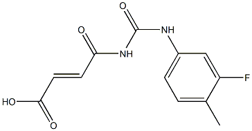 4-{[(3-fluoro-4-methylphenyl)carbamoyl]amino}-4-oxobut-2-enoic acid Struktur