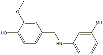 4-{[(3-hydroxyphenyl)amino]methyl}-2-methoxyphenol Struktur