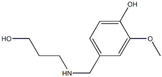 4-{[(3-hydroxypropyl)amino]methyl}-2-methoxyphenol Struktur