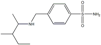 4-{[(3-methylpentan-2-yl)amino]methyl}benzene-1-sulfonamide Struktur