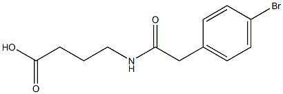 4-{[(4-bromophenyl)acetyl]amino}butanoic acid Struktur