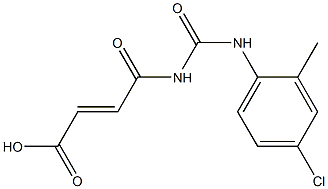 4-{[(4-chloro-2-methylphenyl)carbamoyl]amino}-4-oxobut-2-enoic acid Struktur