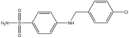 4-{[(4-chlorophenyl)methyl]amino}benzene-1-sulfonamide Struktur