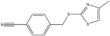 4-{[(4-methyl-1,3-thiazol-2-yl)sulfanyl]methyl}benzonitrile Struktur