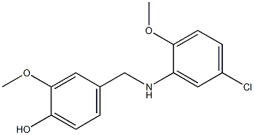 4-{[(5-chloro-2-methoxyphenyl)amino]methyl}-2-methoxyphenol Struktur