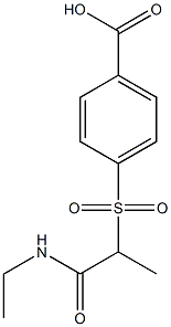 4-{[1-(ethylcarbamoyl)ethane]sulfonyl}benzoic acid Struktur