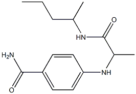 4-{[1-(pentan-2-ylcarbamoyl)ethyl]amino}benzamide Struktur