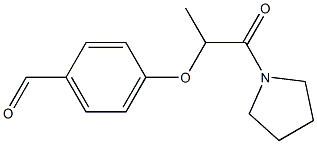 4-{[1-oxo-1-(pyrrolidin-1-yl)propan-2-yl]oxy}benzaldehyde Struktur