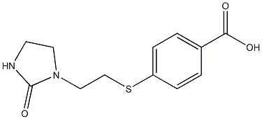 4-{[2-(2-oxoimidazolidin-1-yl)ethyl]sulfanyl}benzoic acid Struktur