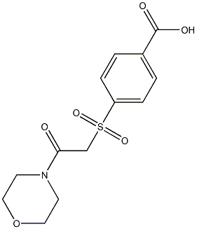 4-{[2-(morpholin-4-yl)-2-oxoethane]sulfonyl}benzoic acid Struktur