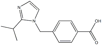 4-{[2-(propan-2-yl)-1H-imidazol-1-yl]methyl}benzoic acid Struktur