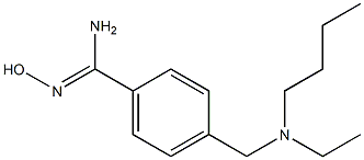 4-{[butyl(ethyl)amino]methyl}-N'-hydroxybenzenecarboximidamide Struktur