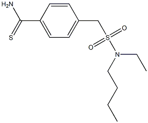 4-{[butyl(ethyl)sulfamoyl]methyl}benzene-1-carbothioamide Struktur