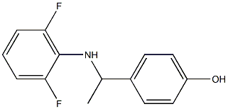 4-{1-[(2,6-difluorophenyl)amino]ethyl}phenol Struktur