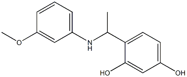 4-{1-[(3-methoxyphenyl)amino]ethyl}benzene-1,3-diol Struktur