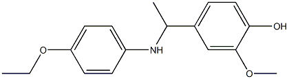 4-{1-[(4-ethoxyphenyl)amino]ethyl}-2-methoxyphenol Struktur