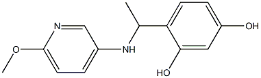 4-{1-[(6-methoxypyridin-3-yl)amino]ethyl}benzene-1,3-diol Struktur