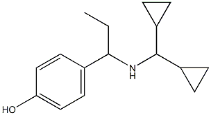 4-{1-[(dicyclopropylmethyl)amino]propyl}phenol Struktur