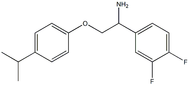 4-{1-amino-2-[4-(propan-2-yl)phenoxy]ethyl}-1,2-difluorobenzene Struktur