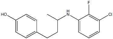 4-{3-[(3-chloro-2-fluorophenyl)amino]butyl}phenol Struktur