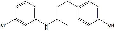 4-{3-[(3-chlorophenyl)amino]butyl}phenol Struktur