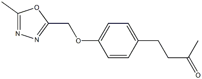 4-{4-[(5-methyl-1,3,4-oxadiazol-2-yl)methoxy]phenyl}butan-2-one Struktur