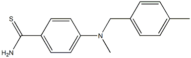 4-{methyl[(4-methylphenyl)methyl]amino}benzene-1-carbothioamide Struktur