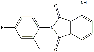 4-amino-2-(4-fluoro-2-methylphenyl)-2,3-dihydro-1H-isoindole-1,3-dione Struktur