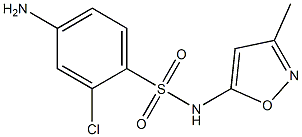 4-amino-2-chloro-N-(3-methyl-1,2-oxazol-5-yl)benzene-1-sulfonamide Struktur