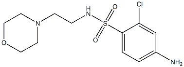 4-amino-2-chloro-N-[2-(morpholin-4-yl)ethyl]benzene-1-sulfonamide Struktur