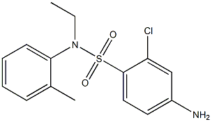 4-amino-2-chloro-N-ethyl-N-(2-methylphenyl)benzene-1-sulfonamide Struktur