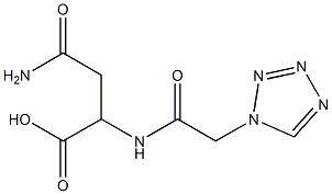 4-amino-4-oxo-2-[(1H-tetrazol-1-ylacetyl)amino]butanoic acid Struktur