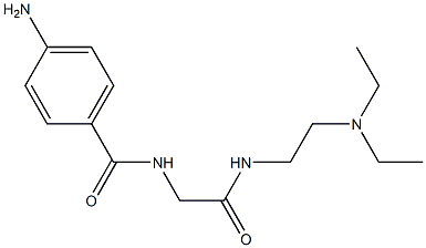 4-amino-N-(2-{[2-(diethylamino)ethyl]amino}-2-oxoethyl)benzamide Struktur