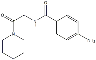 4-amino-N-(2-oxo-2-piperidin-1-ylethyl)benzamide Struktur