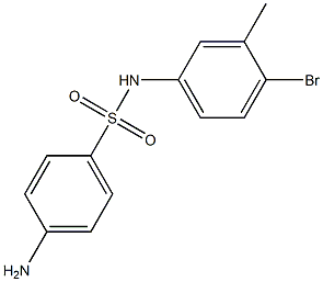 4-amino-N-(4-bromo-3-methylphenyl)benzene-1-sulfonamide Struktur