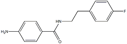 4-amino-N-[2-(4-fluorophenyl)ethyl]benzamide Struktur