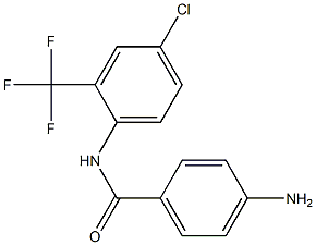 4-amino-N-[4-chloro-2-(trifluoromethyl)phenyl]benzamide Struktur